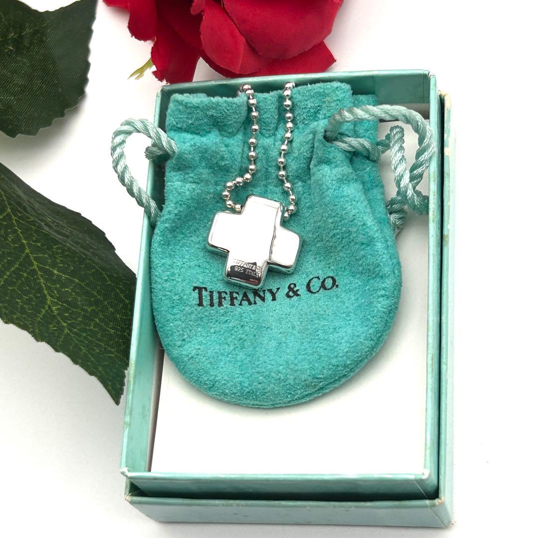 美品 Tiffany & Co. ティファニー ネックレス ローマンクロス 高級