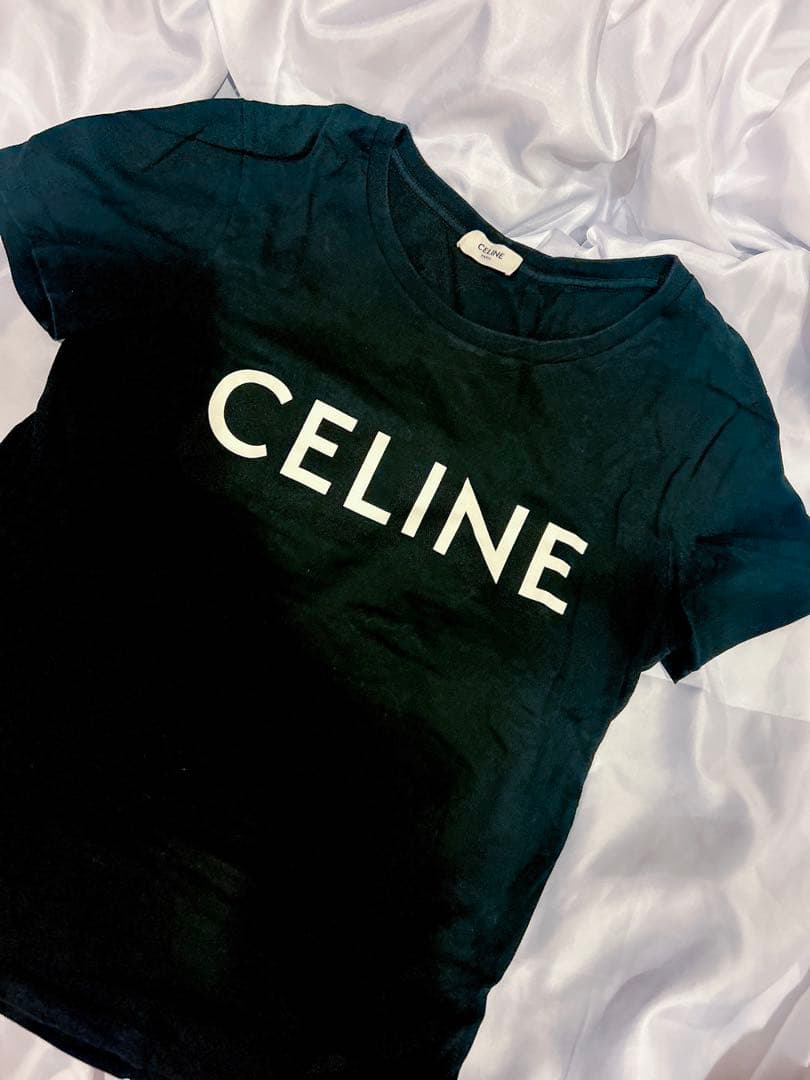 Celine ロゴ　Tシャツ　XS レディース　ブラック