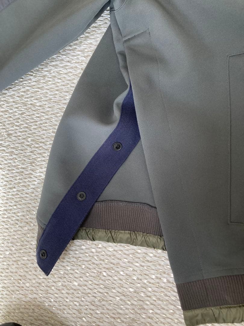 sacai カーキ ジップアップブルゾン(23-03161M)