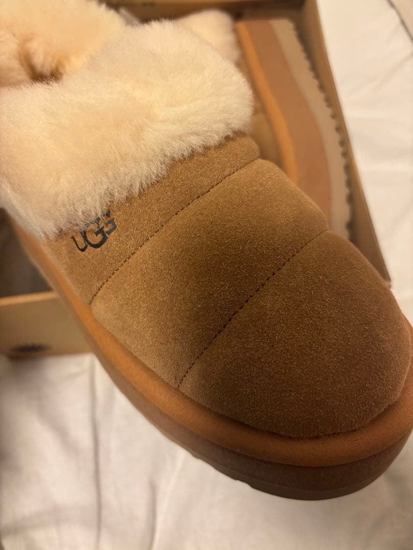 UGG ムートンブーツ ブラウン Tazzlita 厚底ムートンスリッポン