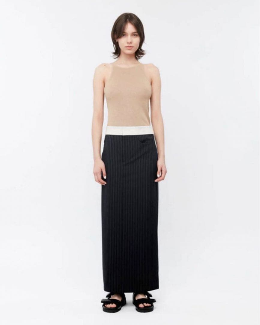 スカート gajess Taylor Pencil Skirt Navy(Stripe)