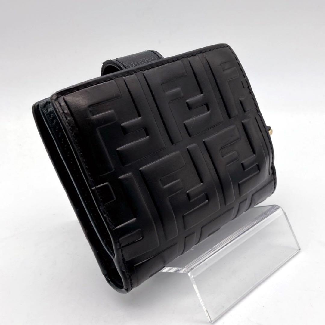 FENDI フェンディ 折り財布 zucca ズッカ ブラック 黒