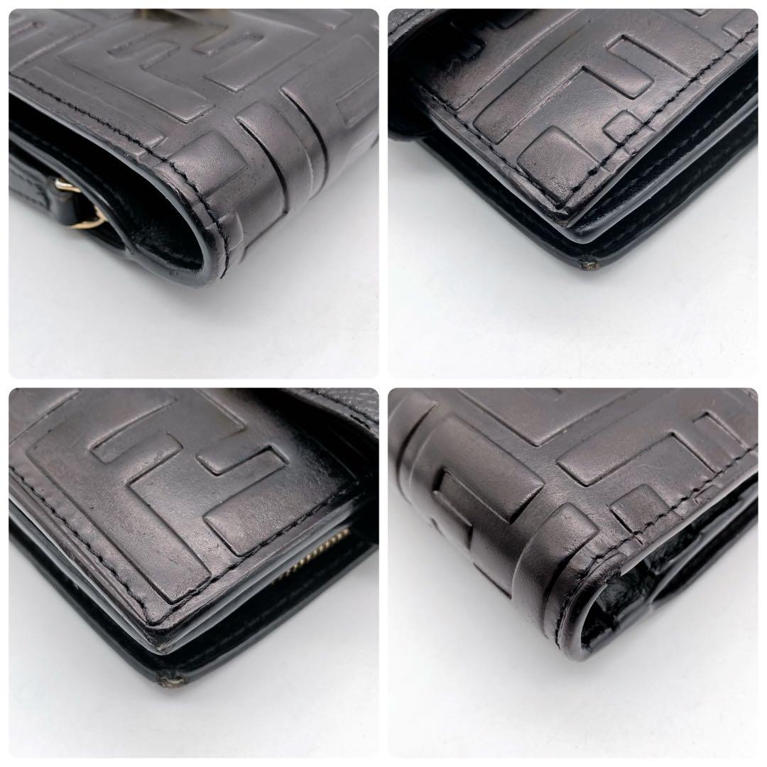 FENDI フェンディ 折り財布 zucca ズッカ ブラック 黒