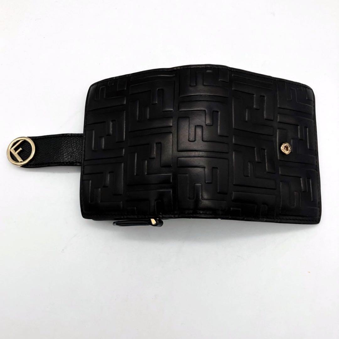 FENDI フェンディ 折り財布 zucca ズッカ ブラック 黒
