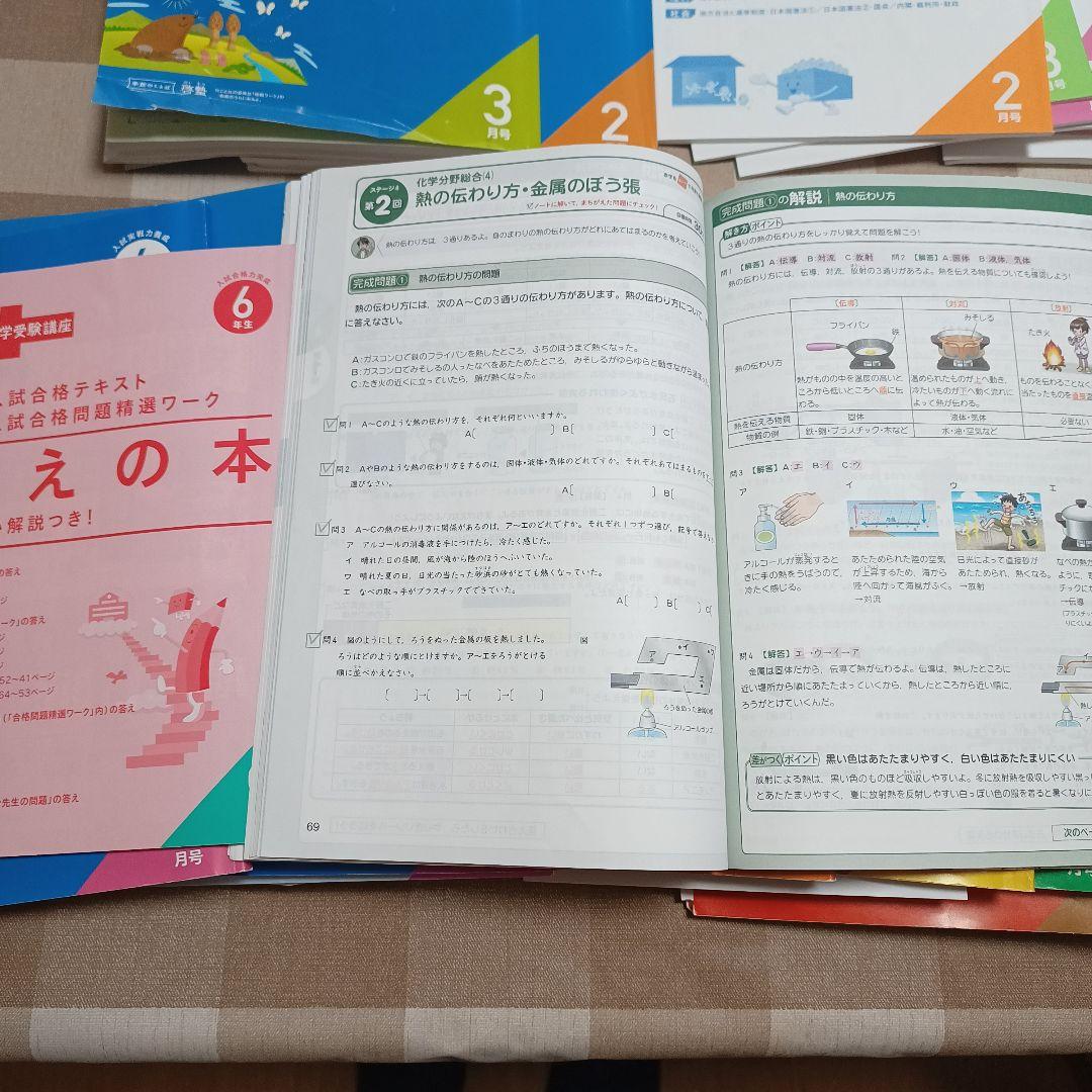 中学入試 実戦テキスト & 攻略ワーク セット6年　進研ゼミ考えるプラス中学受験