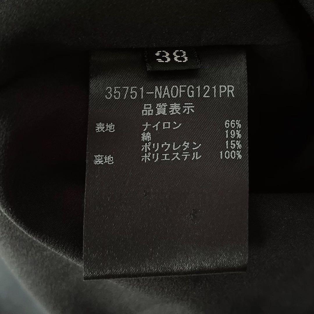 【美品】フォクシー ストレッチワンピースドレス フレア ひざ丈 ダークネイビー