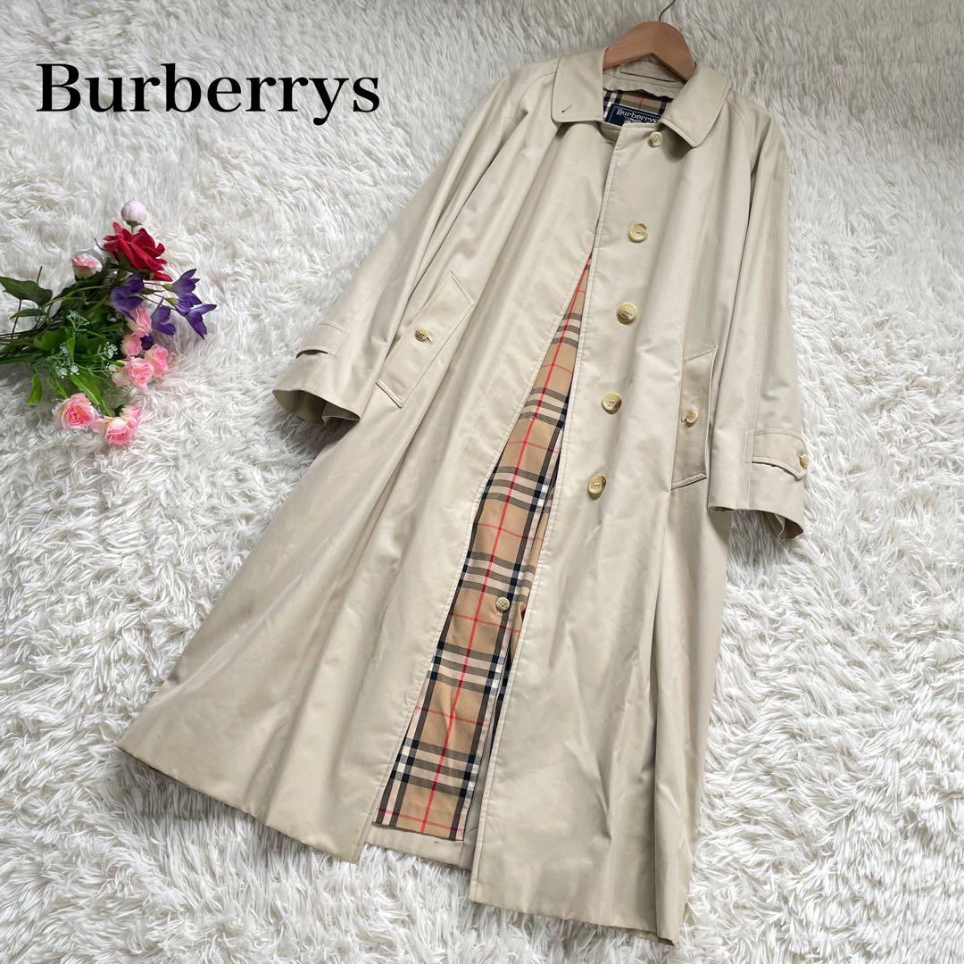 Burberrys バーバリーベージュステンカラーコート裏地ノバチェック英国製