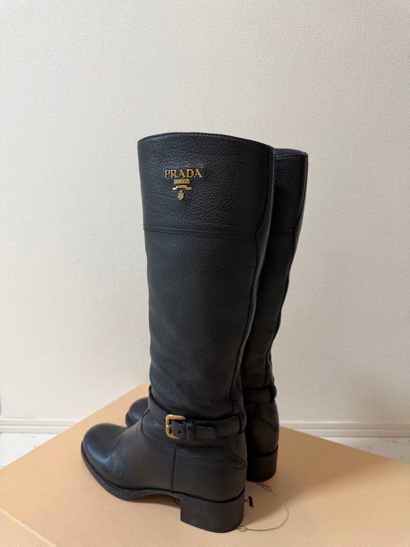 PRADA ブラック ロングブーツ