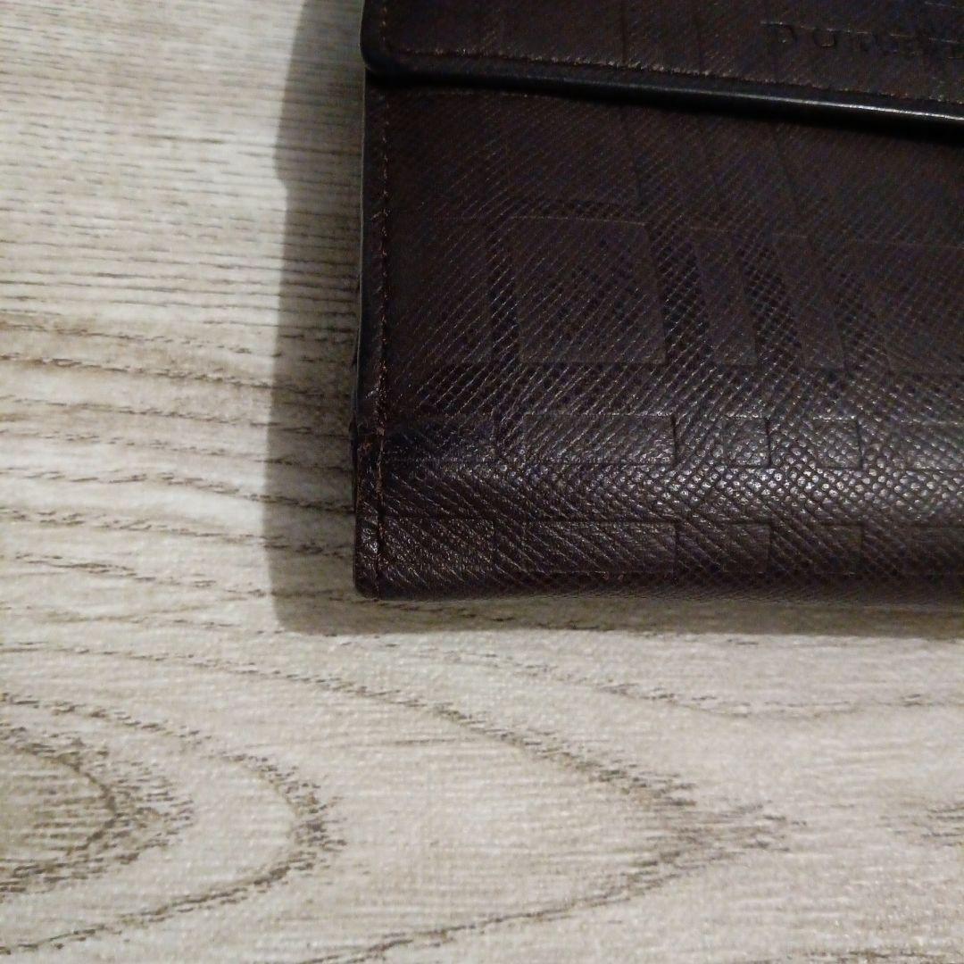 BURBERRY バーバリー がま口 三つ折り財布 レザー ダークブラウン