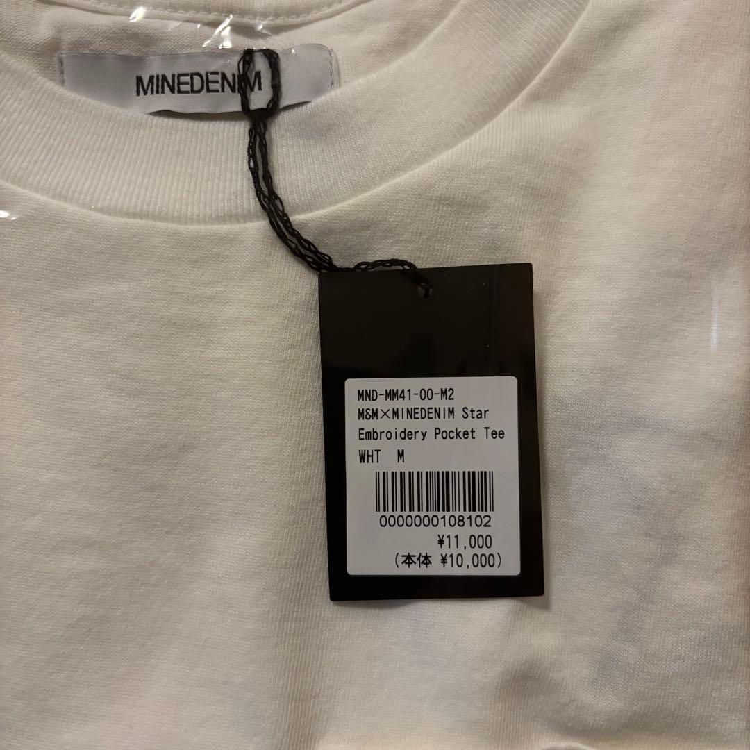キムタク着 MINEDENIM×M&M ポケットTシャツ 白M マインデニム
