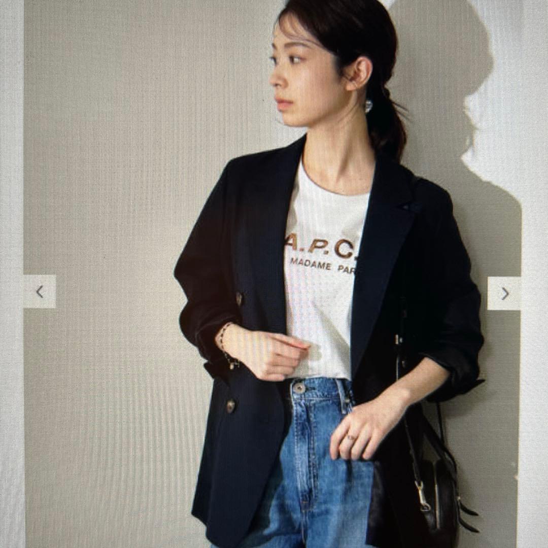 ビームス （Demi-Luxe BEAMS）ネイビー 6ボタン ダブルジャケット
