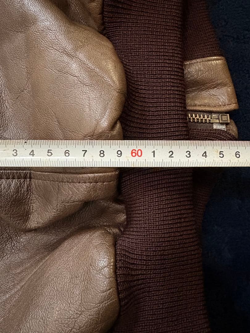 80s 美品 L.L.Bean A-2フライトジャケット ブラウン レザー S