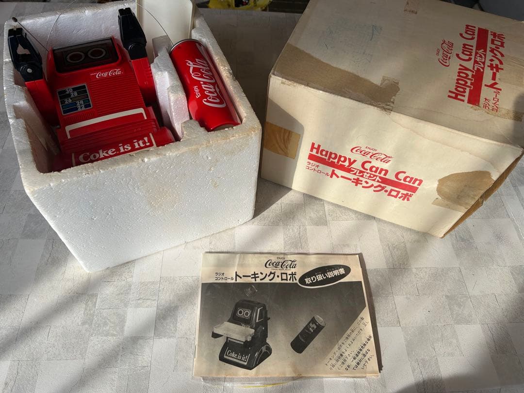 【希少品】1985年 コカ・コーラ 非売品 トーキングロボ 昭和レトロ 箱付き