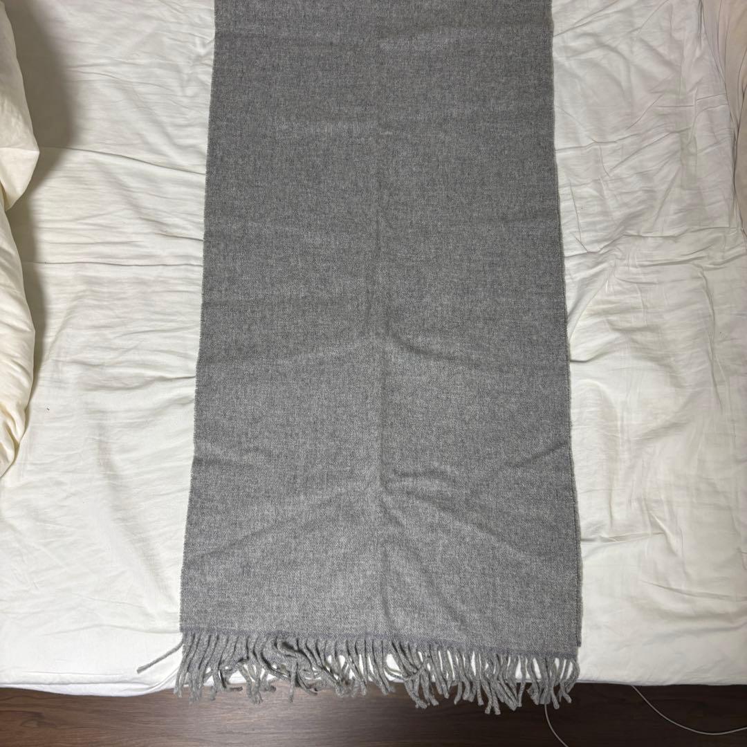 Acne Studios グレー マフラー ウール 旧ロゴ