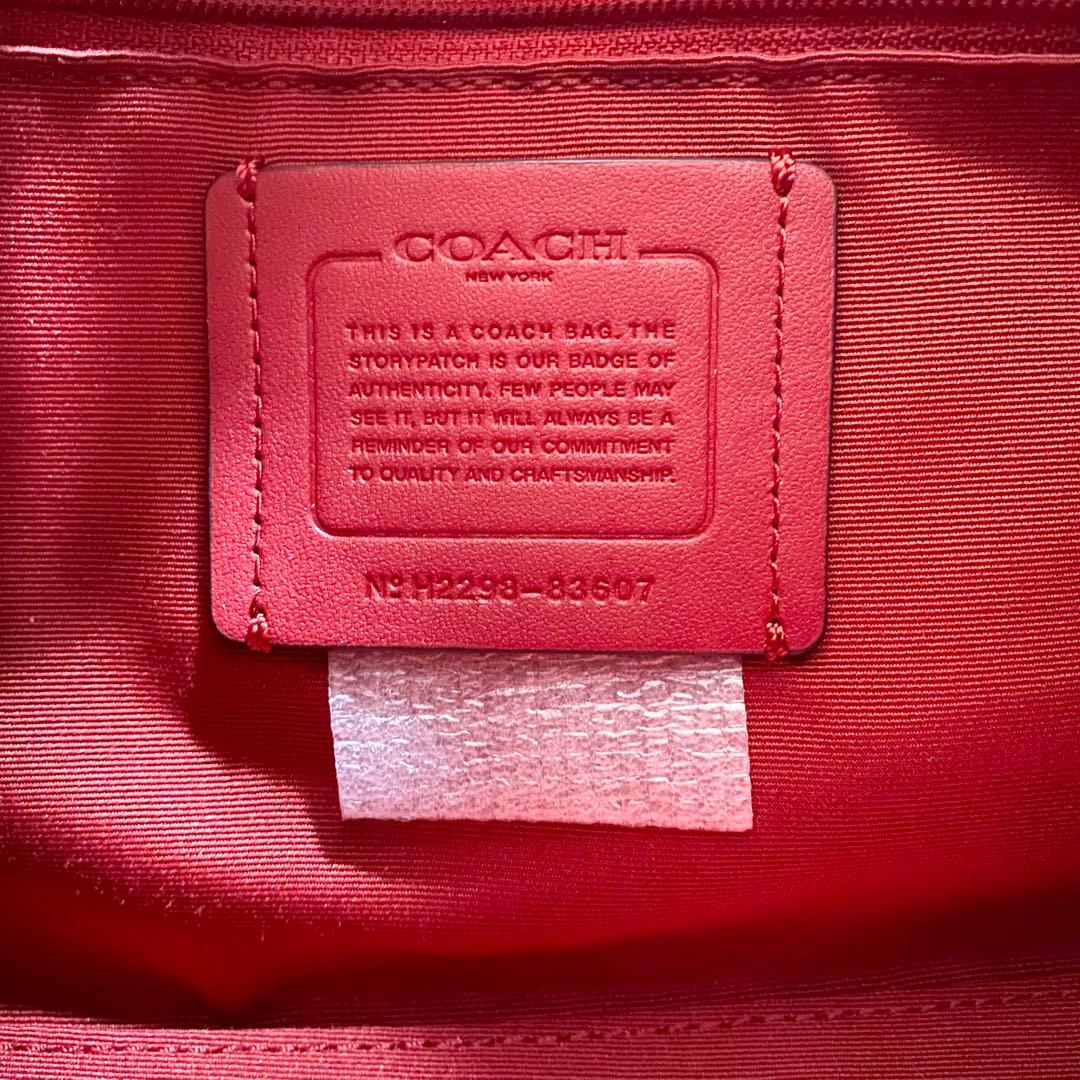 新品　COACH 2Way ミニボストンパング　シグネチャー　ダークブラウン