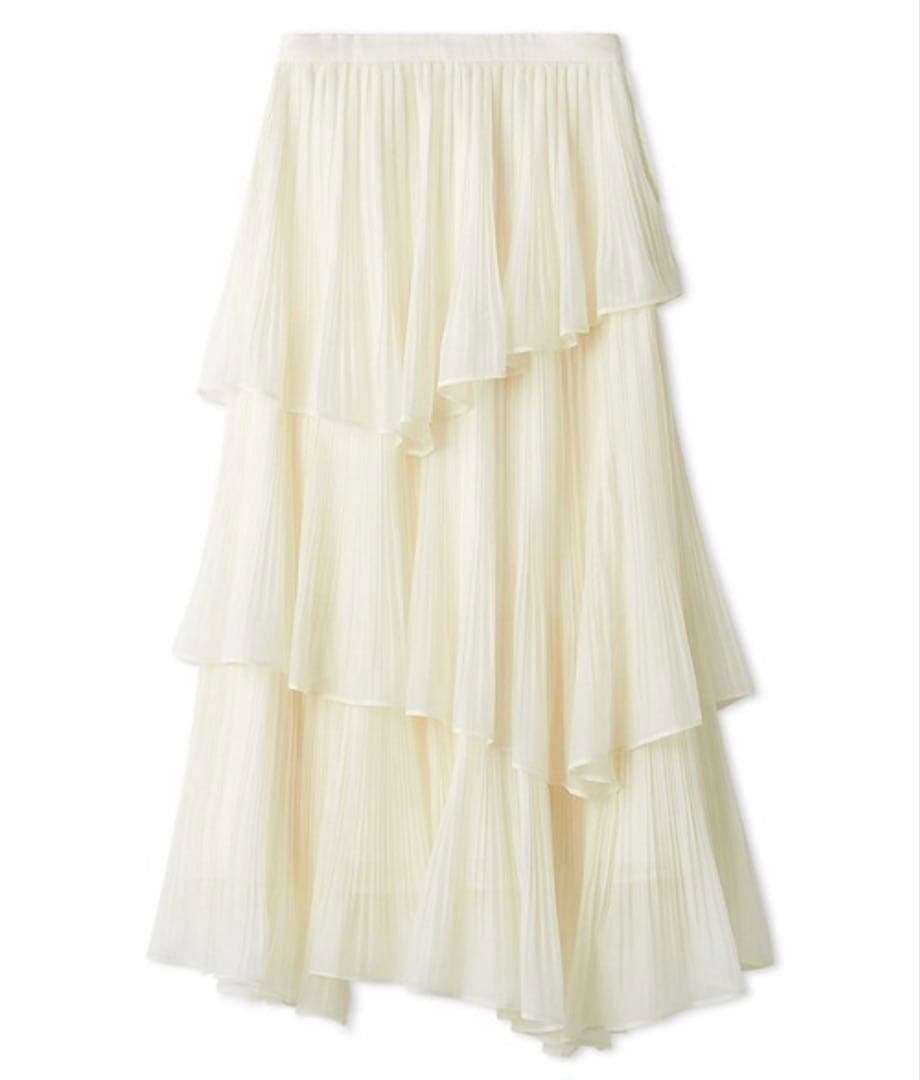 美品 snidel Sustainable プリーツティアードロングスカート 0