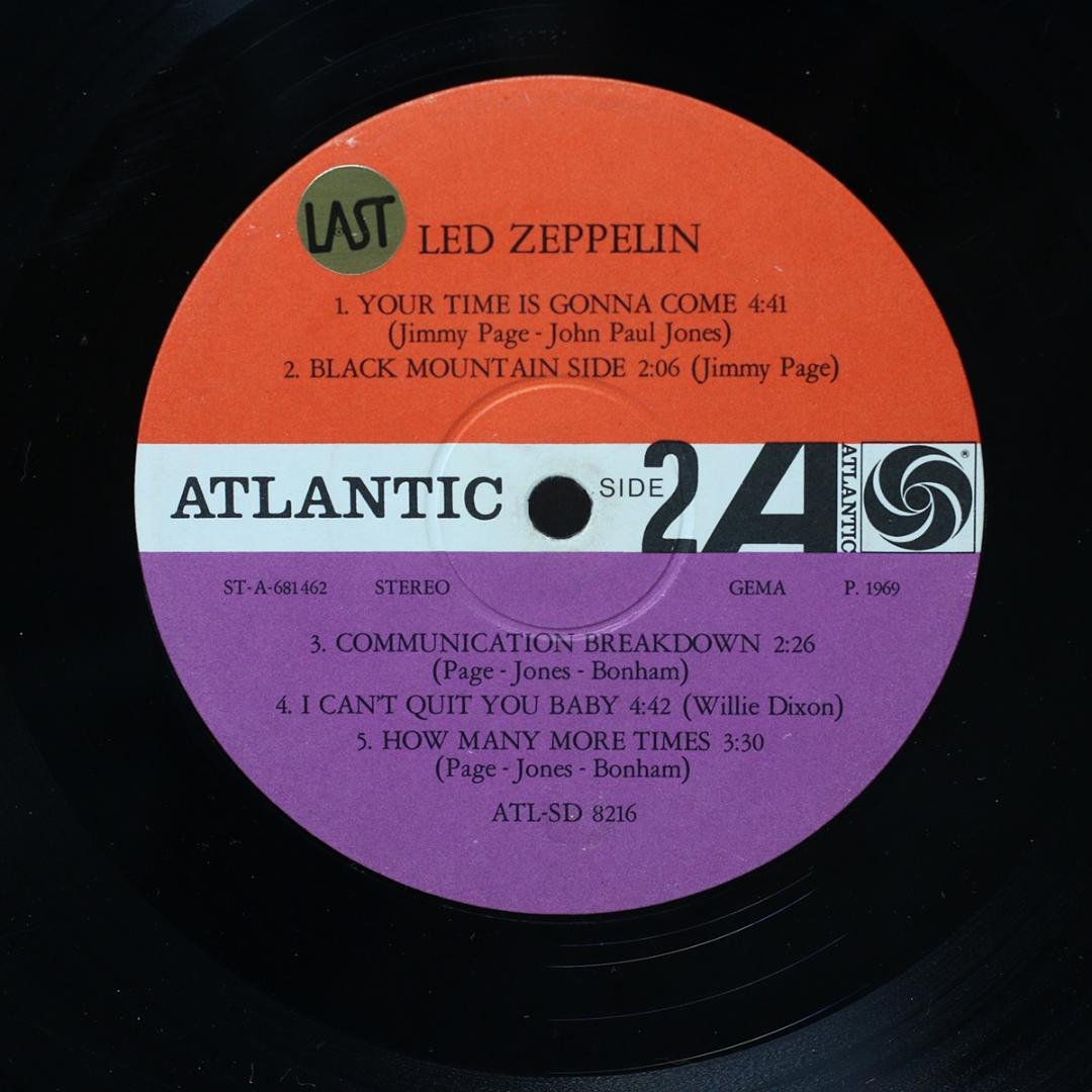 独LP Led Zeppelin 赤/紫ラベル 初期盤 ドイツ盤 プチ音有