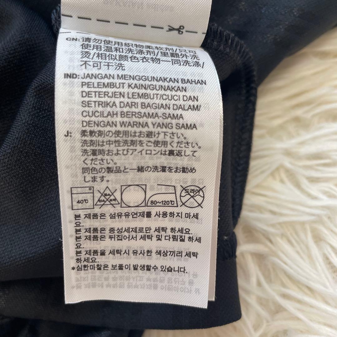 極美品 アディダス ピケ サッカー ゲームシャツ 長袖Tシャツ ブラック XL