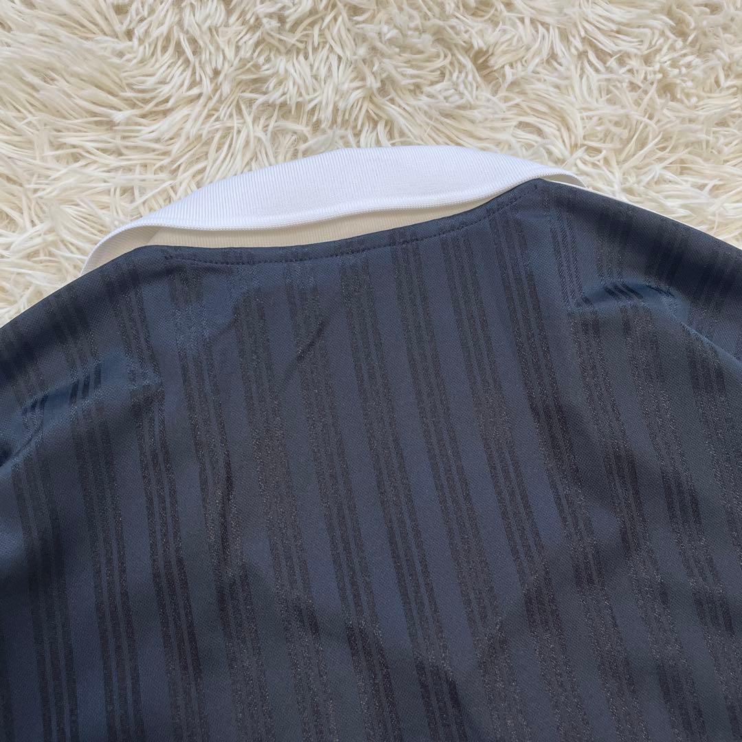 極美品 アディダス ピケ サッカー ゲームシャツ 長袖Tシャツ ブラック XL