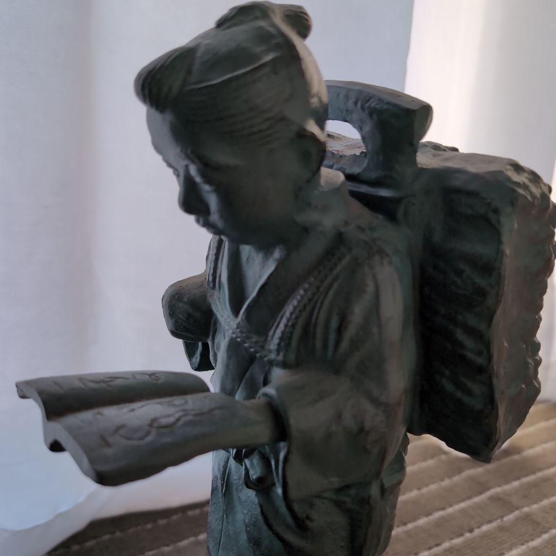 二宮金次郎　ブロンズ像（中古)　高さ36cm