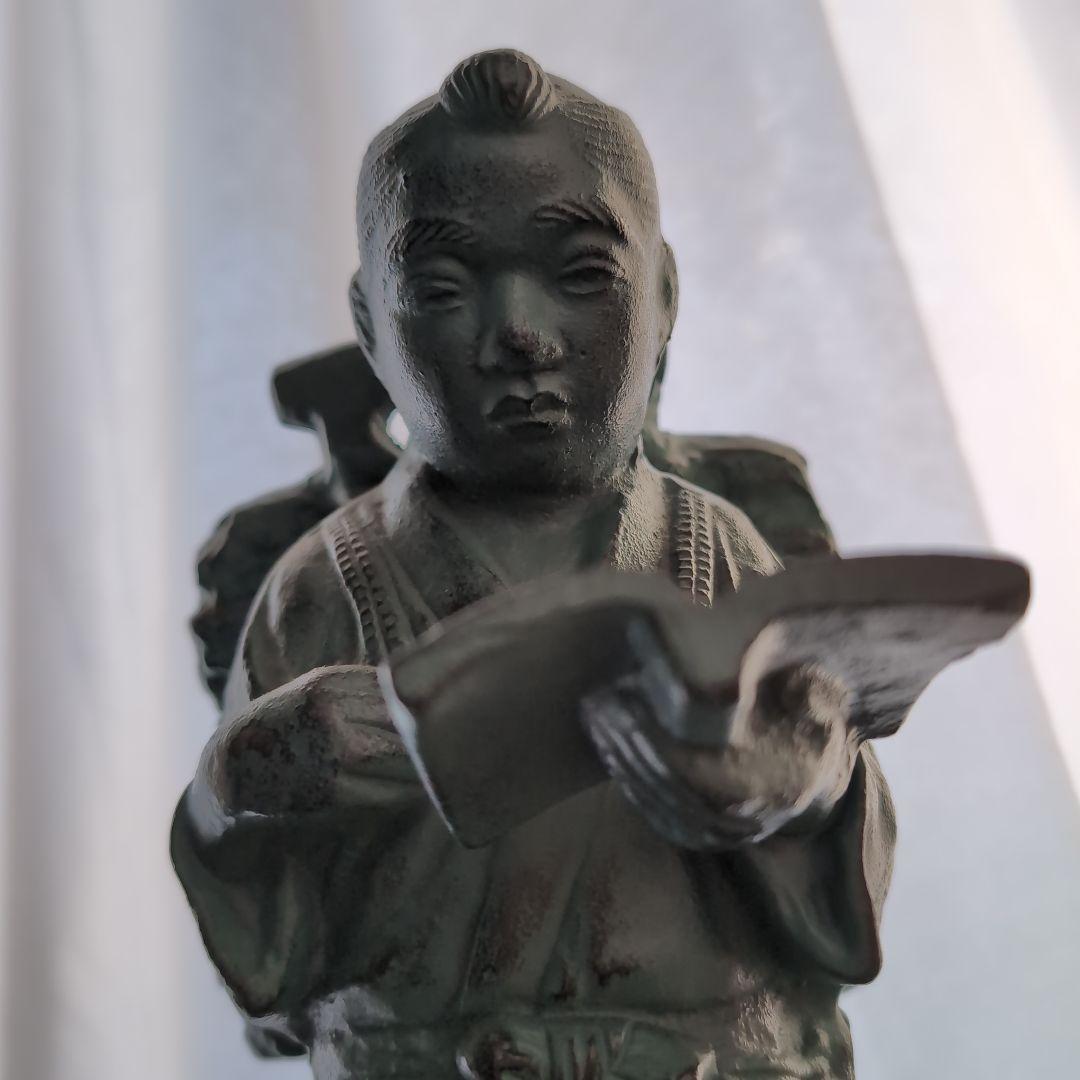 二宮金次郎　ブロンズ像（中古)　高さ36cm