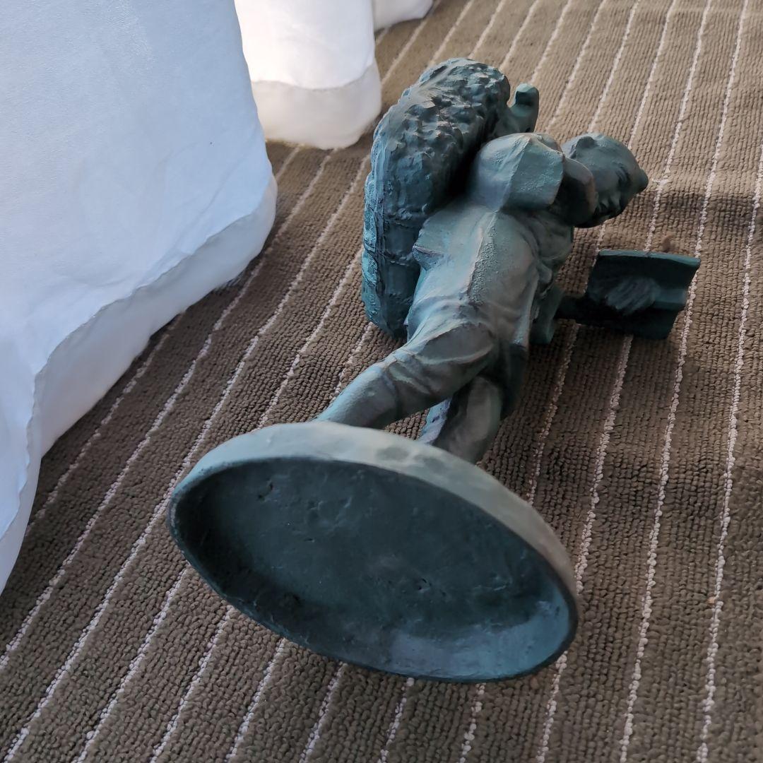 二宮金次郎　ブロンズ像（中古)　高さ36cm