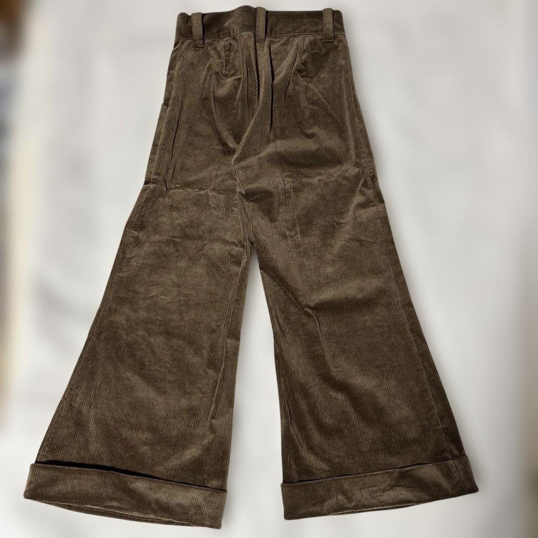 SHIKITARI WIDE FLARE CORDUROY PANTS ブラウン