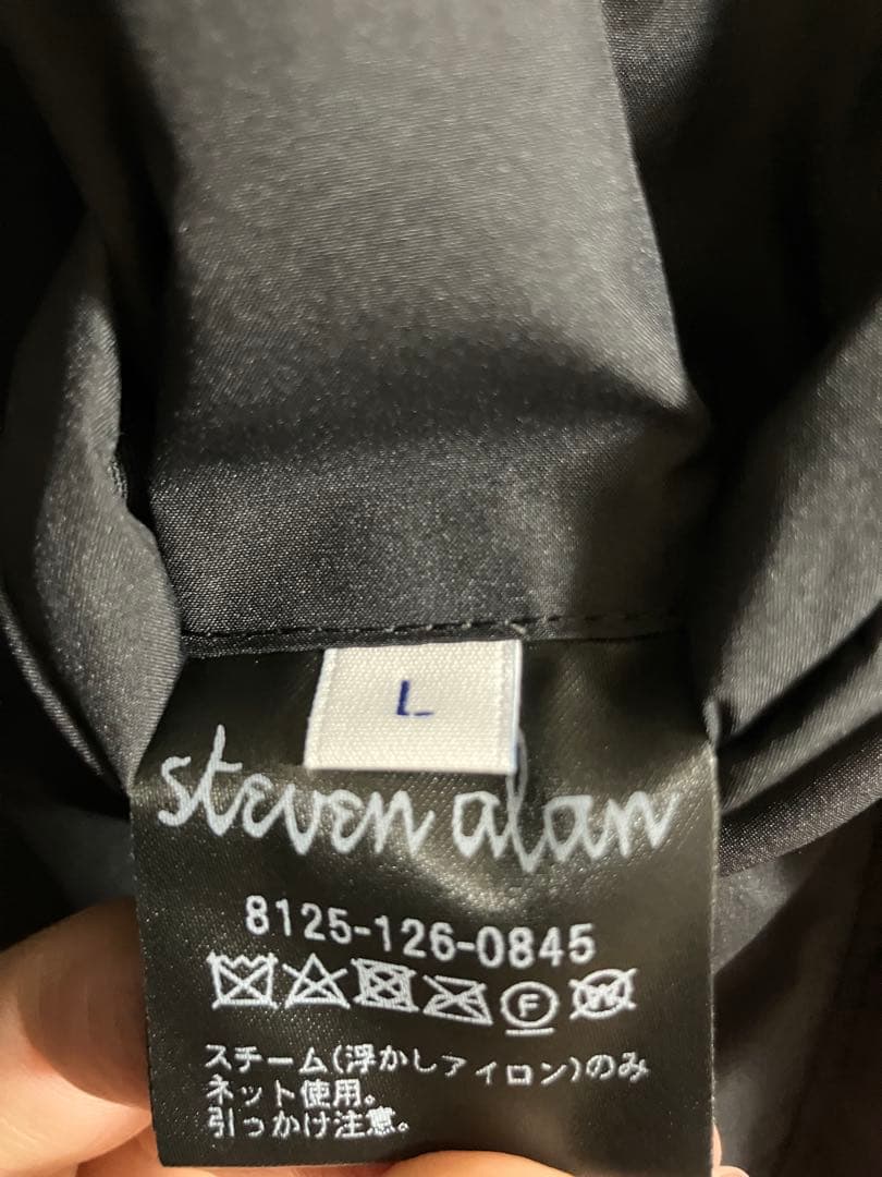 【美品】Steven Alanダルマバルカラージャケット 24AW ブラック L