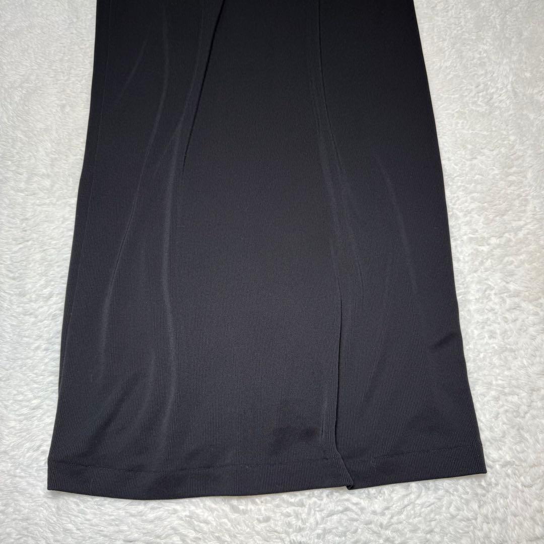 【極美品】90s Y’s ワイズ リブ ロングスカート 黒 ブラック