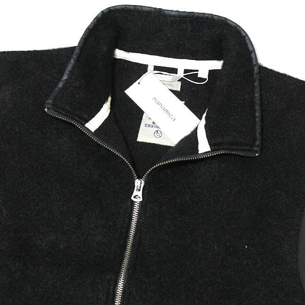 新品 XL ナナミカ ジップアップ モヘヤ ベスト ブラック nanamica