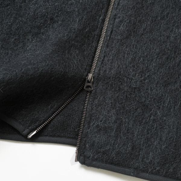 新品 XL ナナミカ ジップアップ モヘヤ ベスト ブラック nanamica