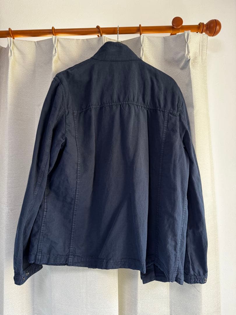 タイムセール【新品タグ付き】ZARA 丨 ネイビー コットンリネンジャケット￼