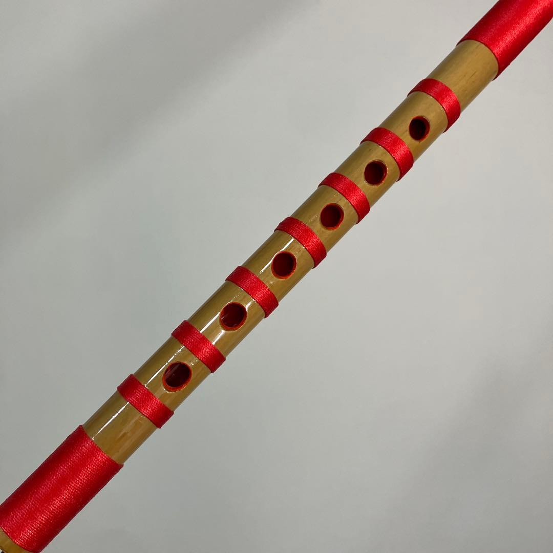 【入門】神楽笛リコーダー式（古典調篠笛、囃子笛）CMRX-103総巻　咥え笛