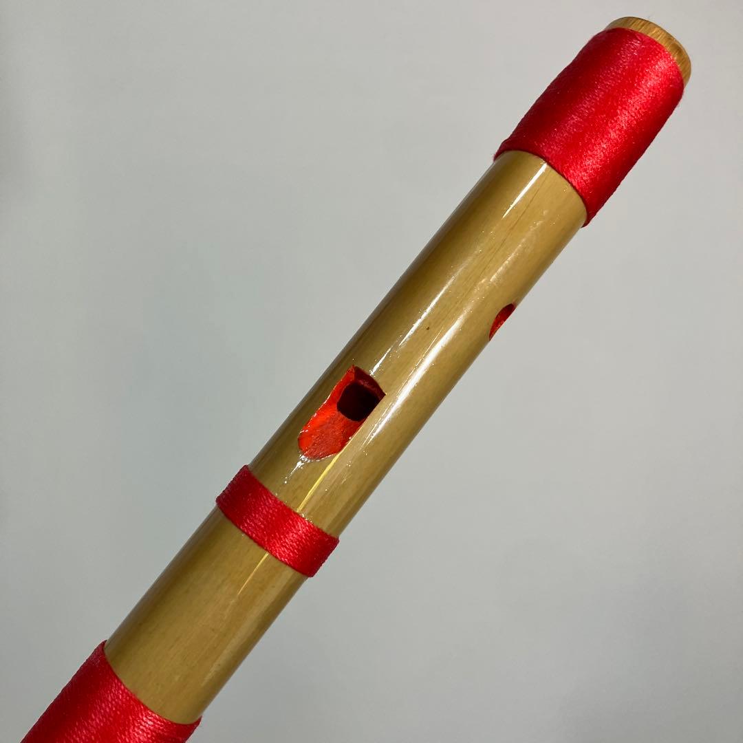 【入門】神楽笛リコーダー式（古典調篠笛、囃子笛）CMRX-103総巻　咥え笛