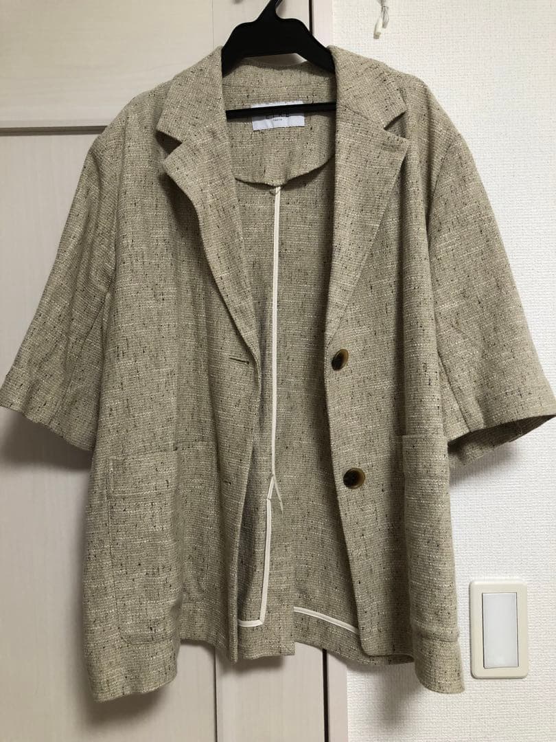etre tokyo ハーフスリーブツイードジャケット