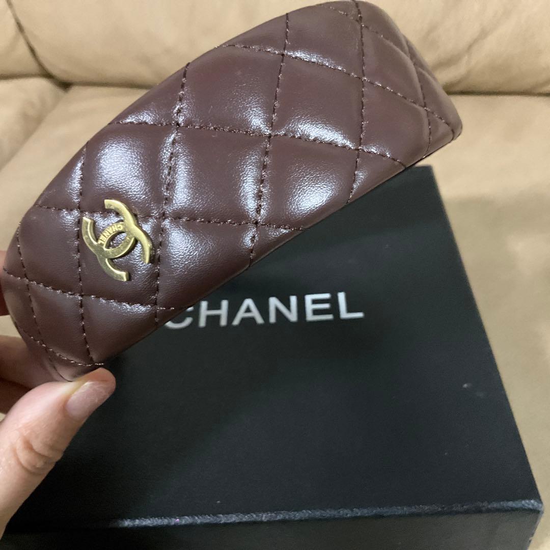 CHANEL シャネルノベルティ　 ヘアバンド　ブラウン　新品　本革　即日匿名
