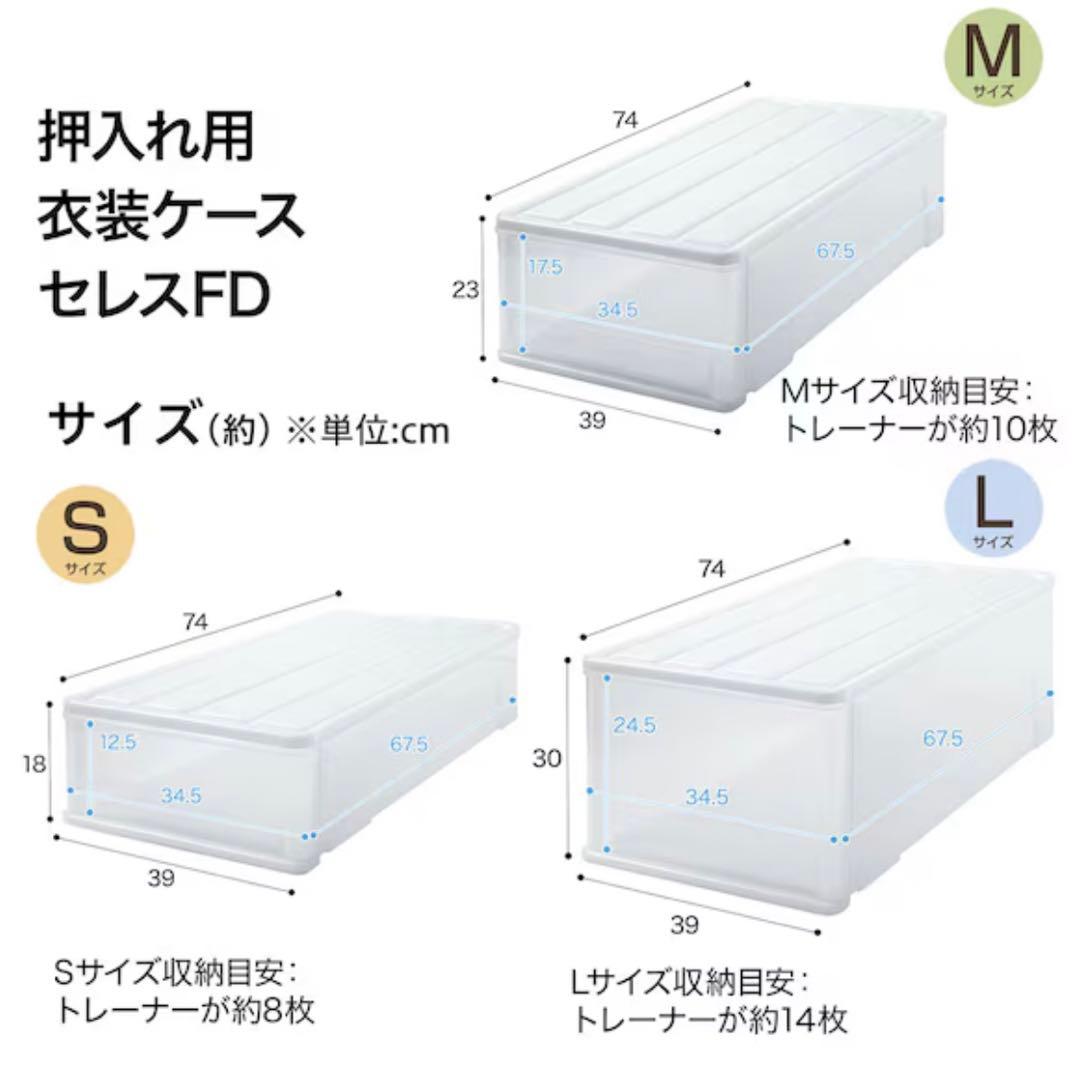 ニトリ　押入れ用 衣装ケース 収納ケース S4個 M2個 L2個