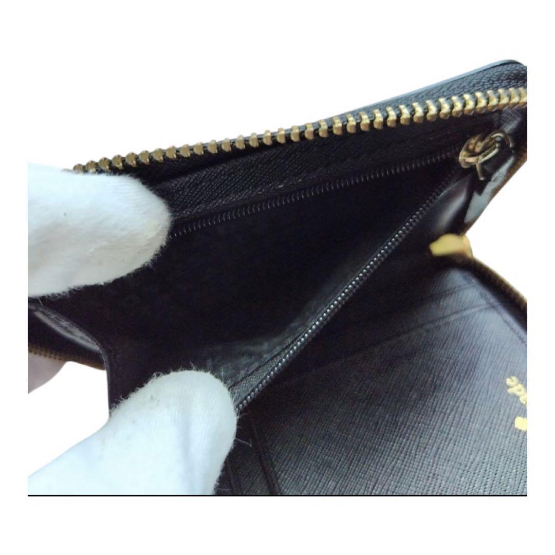 【新品】ケイトスペード　ラウンドジップ　二つ折り　財布　ブラック