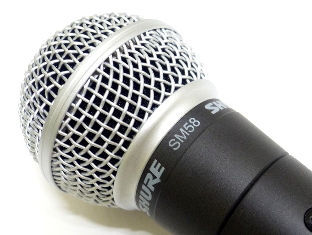 【2155】 美品 SHURE シュア SM58 ダイナミックマイク　スイッチ付