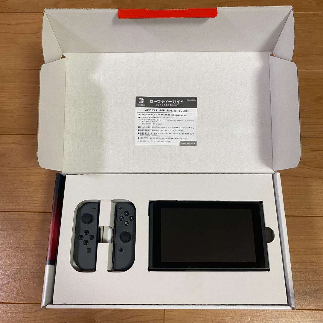 Nintendo Switch 本体 グレー ジョイコン 充電グリップ付