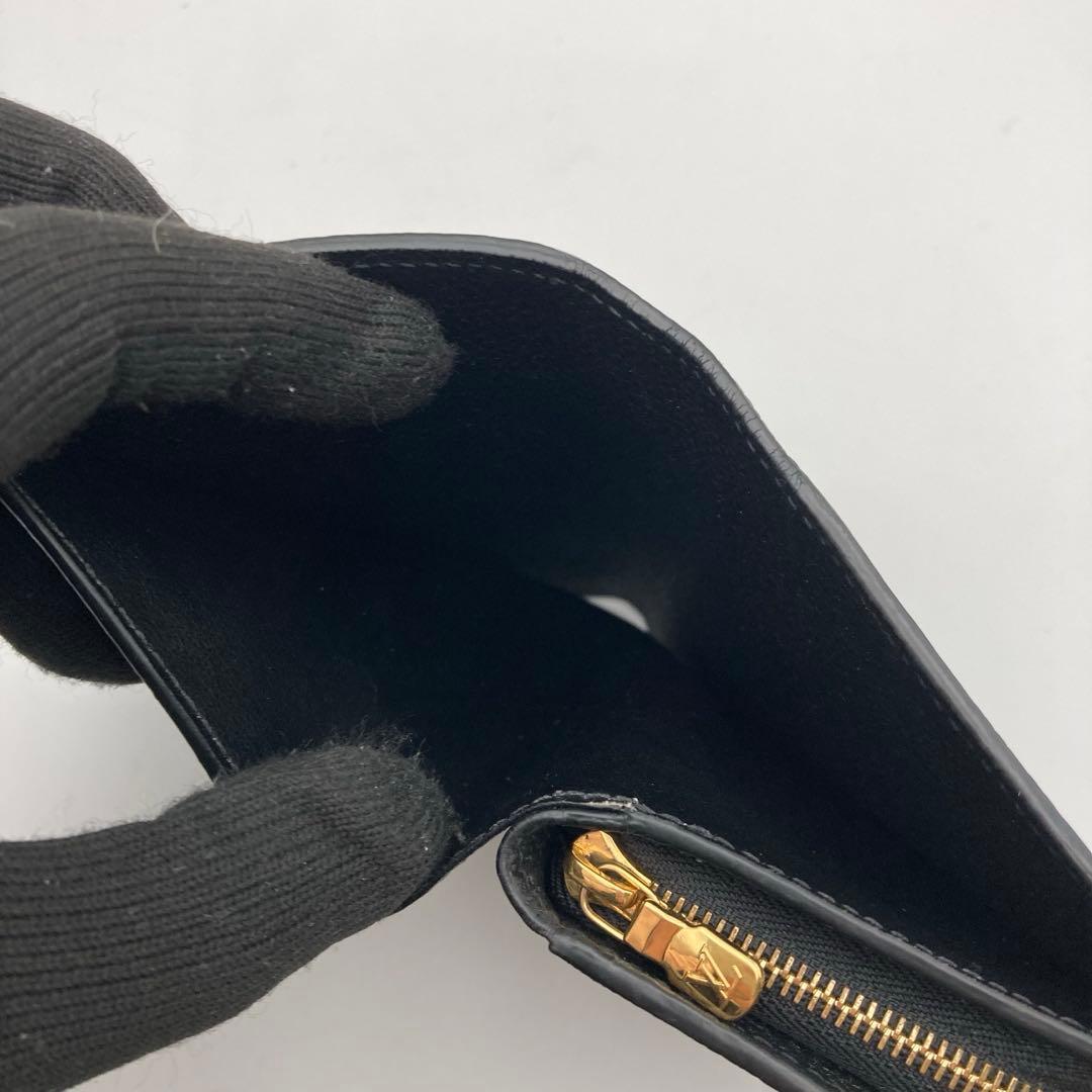 美品★ルイヴィトン　ポルトフォイユ　クレア　アンプラント　黒　二つ折り財布