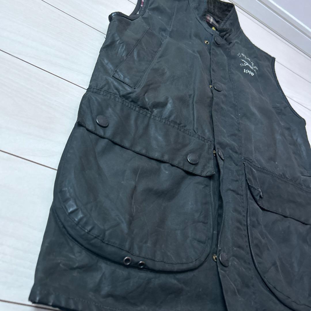 Barbour バブアー　ベスト　90s オイルド　3ワラント