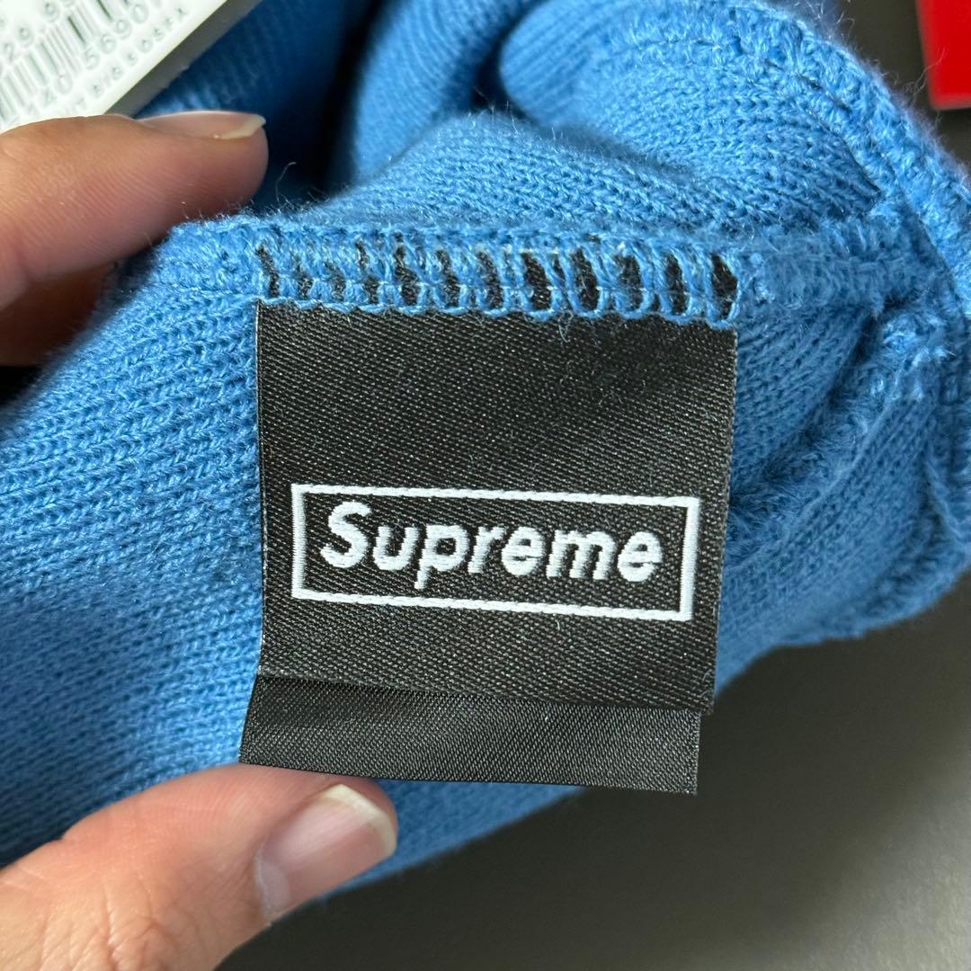Supreme ニット帽 青色 World Famous