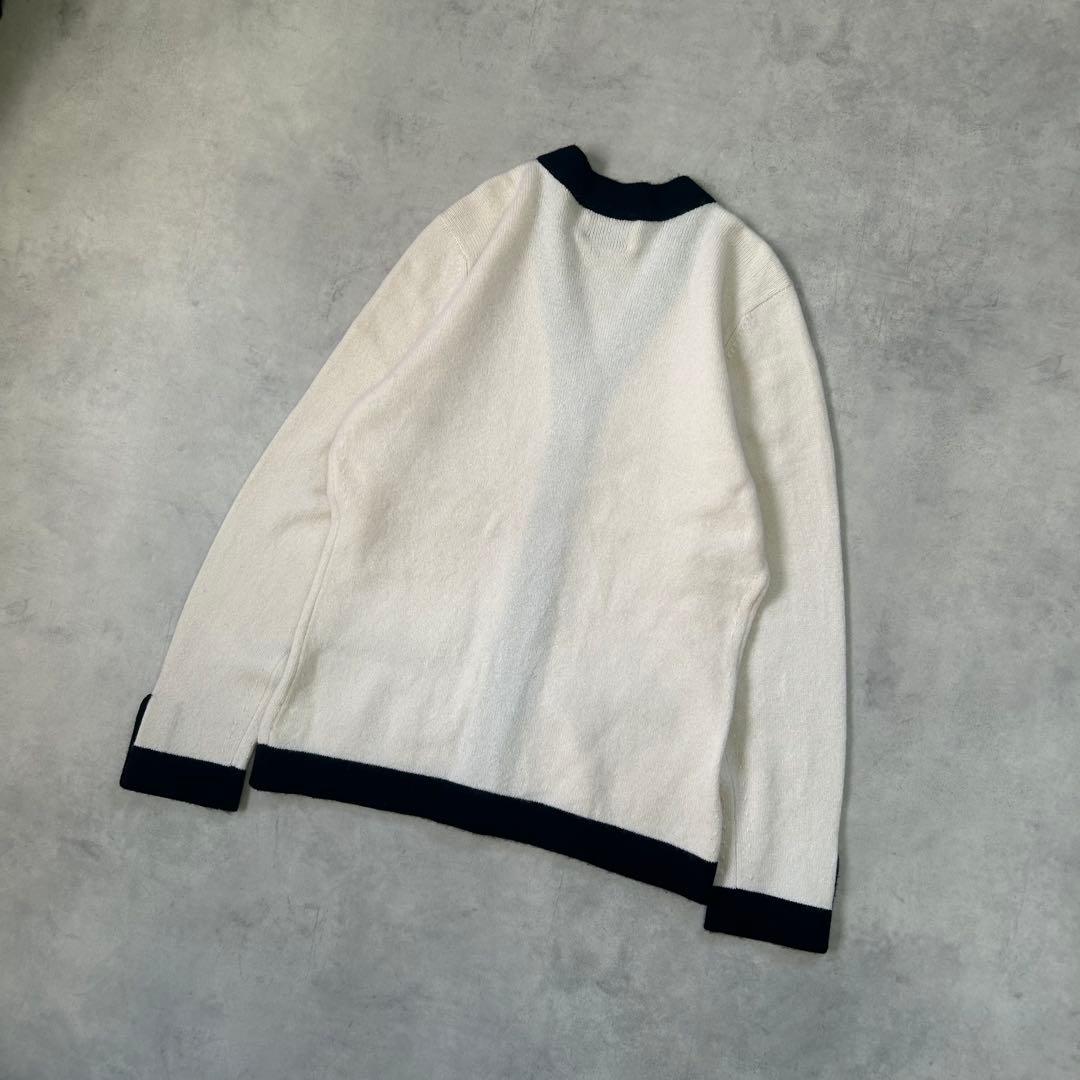 Harrods ハロッズジョンストンズコラボ　カシミヤ100 トリムカーディガン