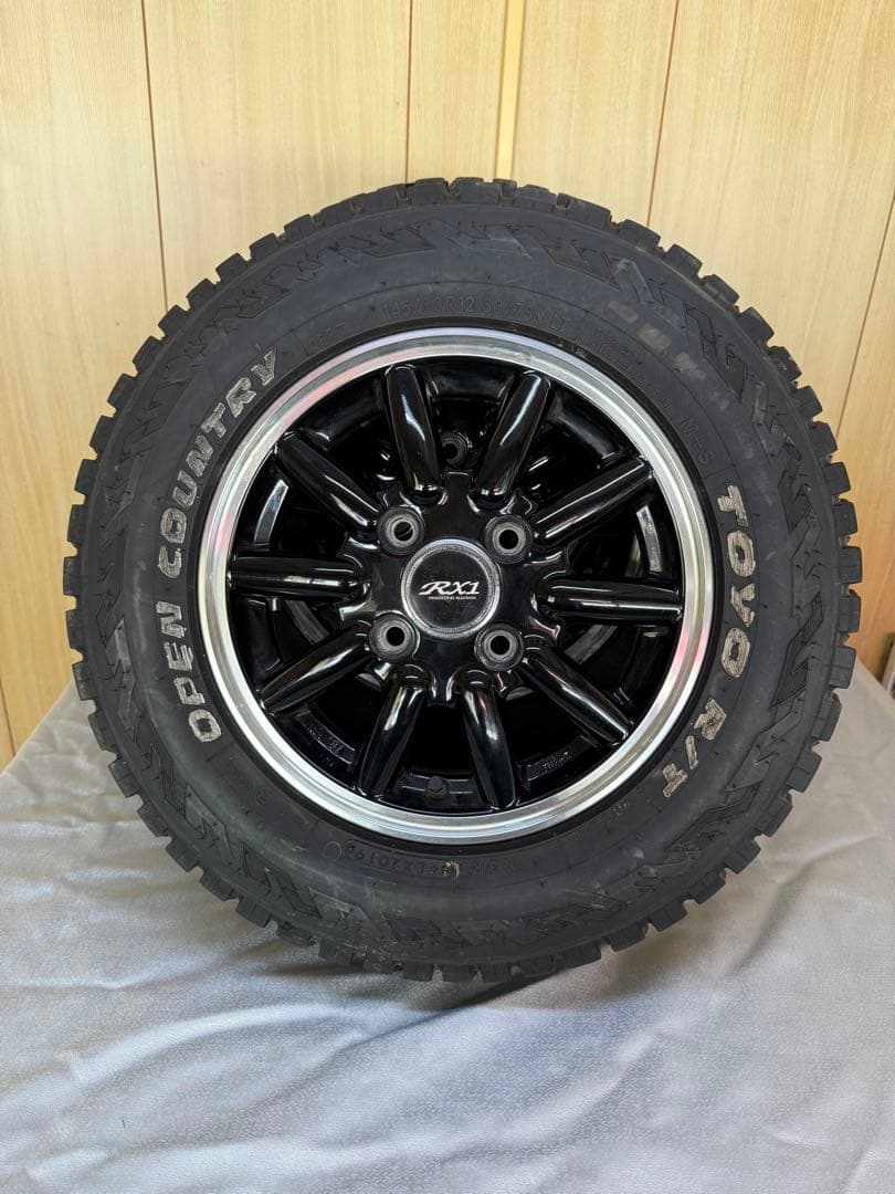145/80R12 アルみホイール4本セット OPEN COUNTRY
