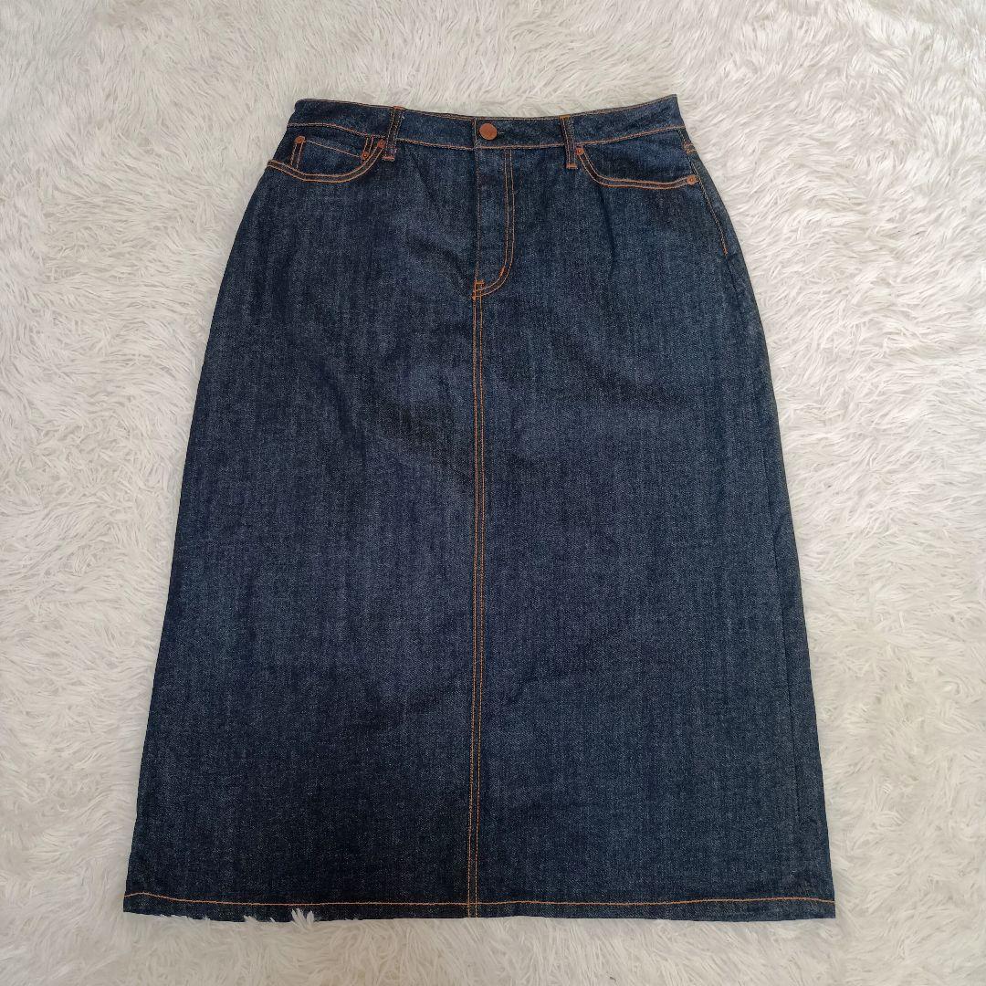 美品　大きいサイズ　洗える　23区DENIM 　ストレッチデニムスカート　50