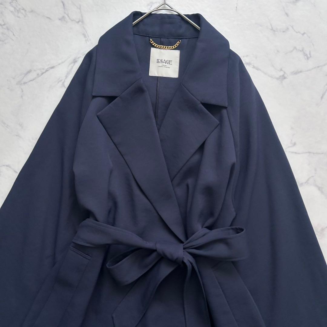 L’ESSAGE 24SS DULFニュアンスコート ロングコート ベルト付