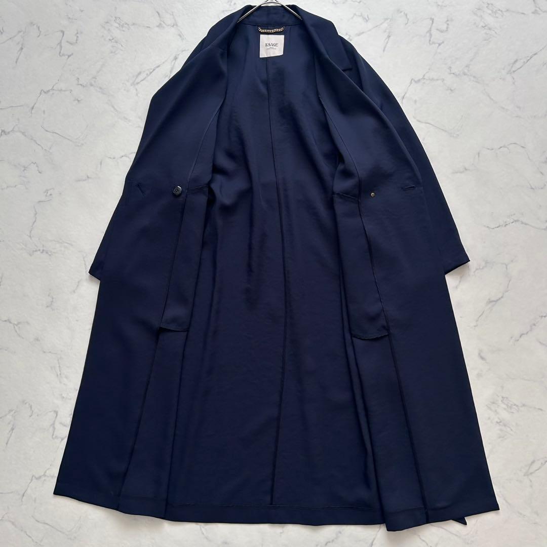 L’ESSAGE 24SS DULFニュアンスコート ロングコート ベルト付