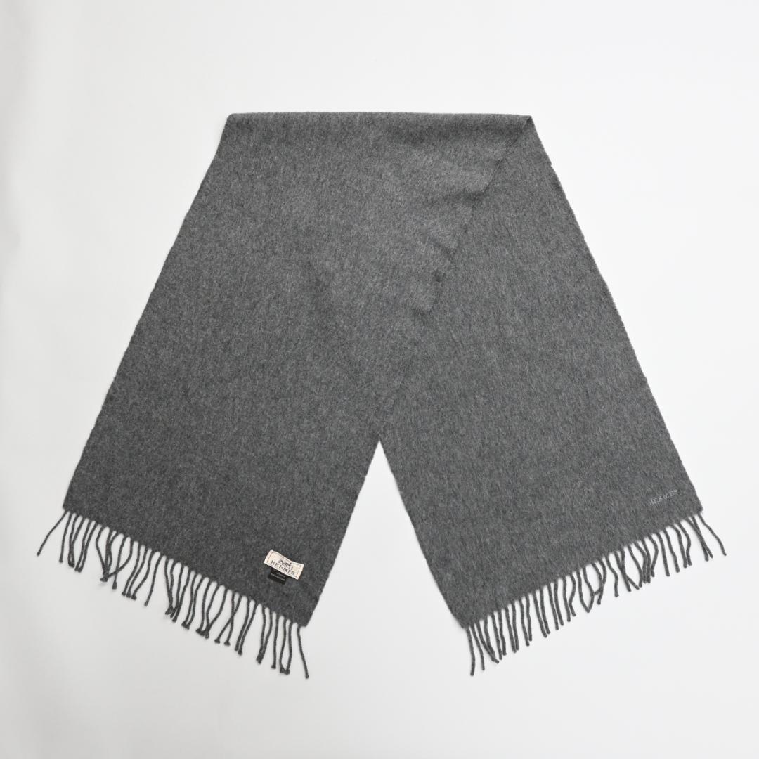 ■ 48255★年 エルメス マフラー スコットランド カシミヤ100％\"