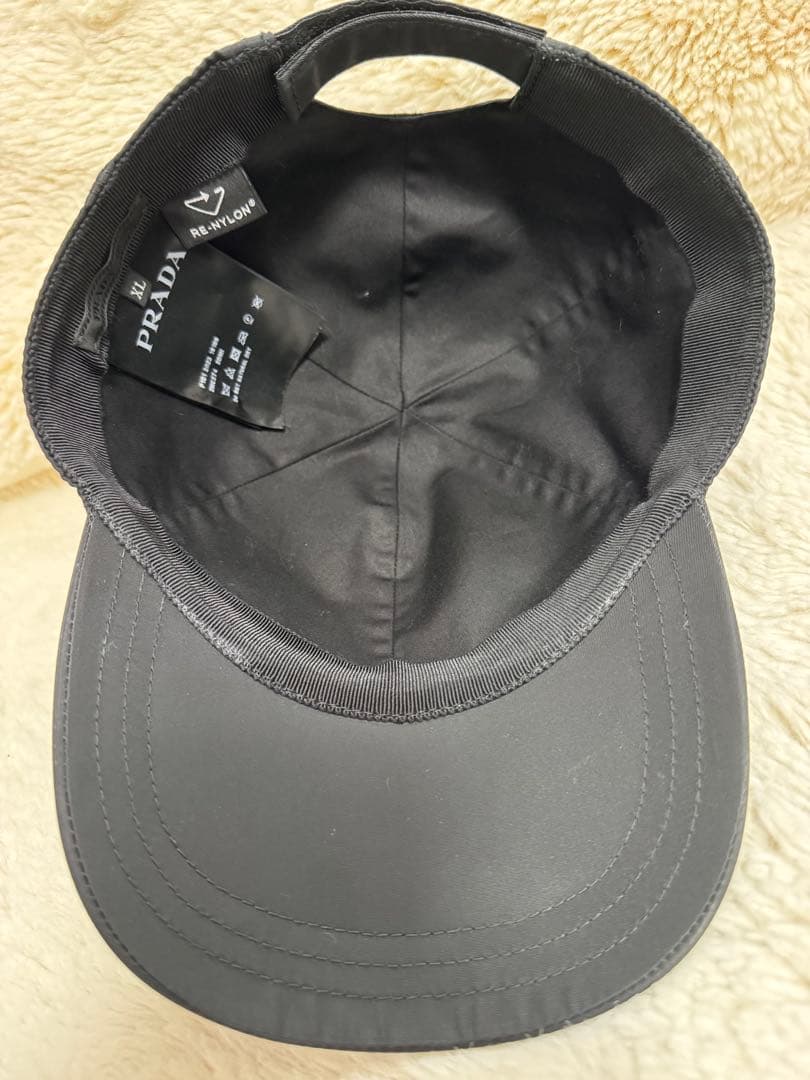 PRADA プラダ ブラック ベースボールキャップ XL